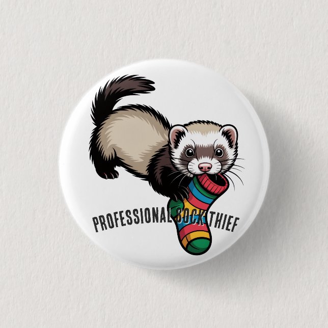 Professional Sock Thief 3 Cm Round Badge (Front)