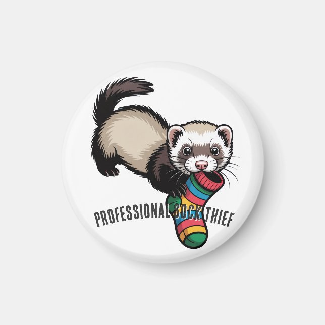 Professional Sock Thief Magnet (Front)