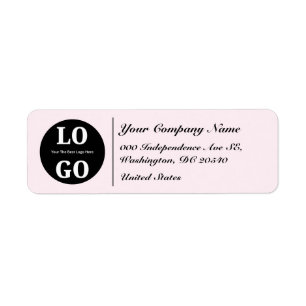Professional Soft Pastel Color Custom Logo Return Address Label