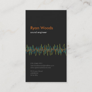 Professional Sound Engineer Business Card