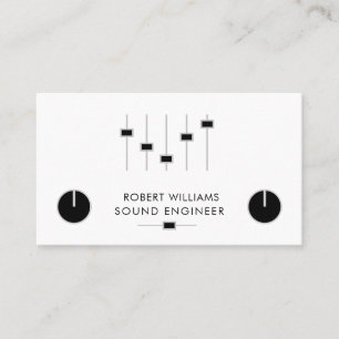 Professional Sound Engineer Music DJ Audio Control Business Card