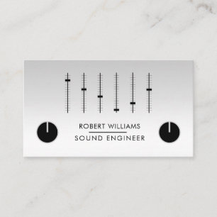 Professional Sound Engineer Music DJ Audio Control Business Card