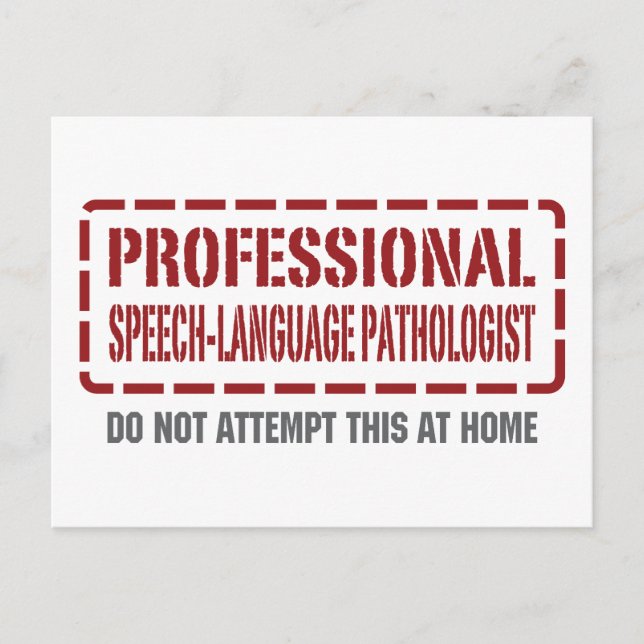 Professional Speech-Language Pathologist Postcard (Front)
