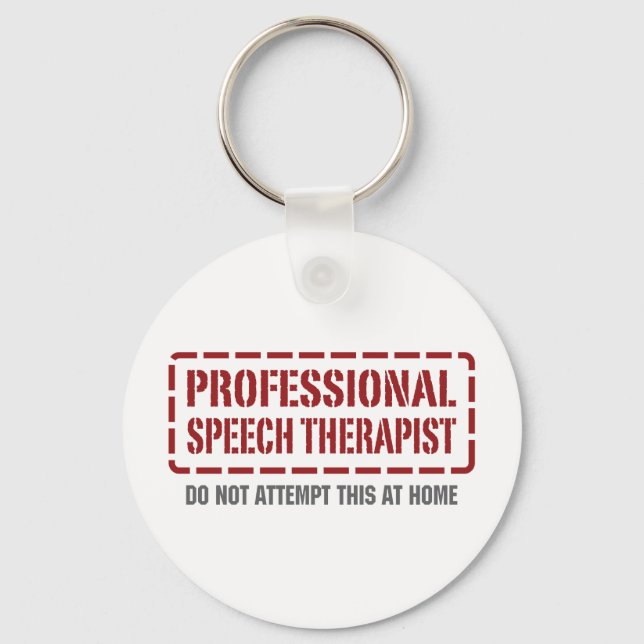 Professional Speech Therapist Key Ring (Front)