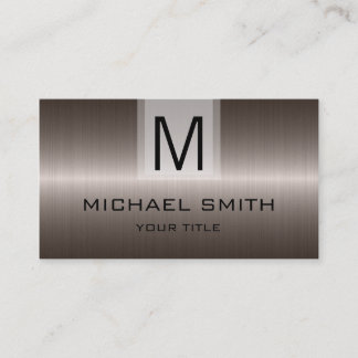 Professional Stainless Steel Metal Monogram #10 Business Card