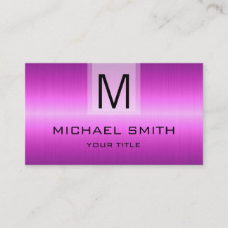 Professional Stainless Steel Metal Monogram #13 Business Card