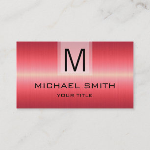 Professional Stainless Steel Metal Monogram #15 Business Card