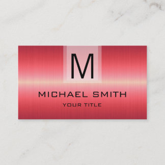 Professional Stainless Steel Metal Monogram #15 Business Card