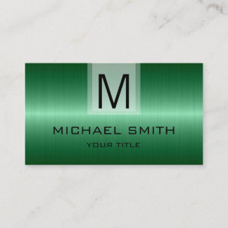 Professional Stainless Steel Metal Monogram #7 Business Card