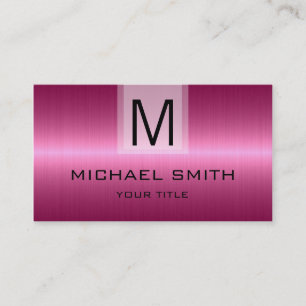 Professional Stainless Steel Metal Monogram #9 Business Card