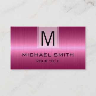 Professional Stainless Steel Metal Monogram #9 Business Card