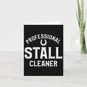 Professional Stall Cleaner Horseback Riding Equest Card