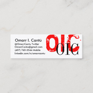 Professional Stamped Out Mini Business Card