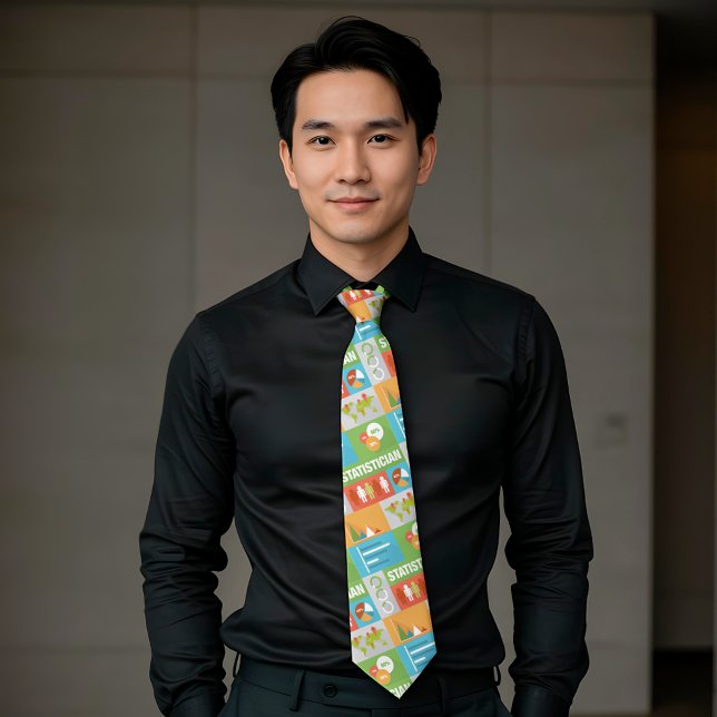 Professional Statistician Iconic Design Tie (Creator Uploaded)