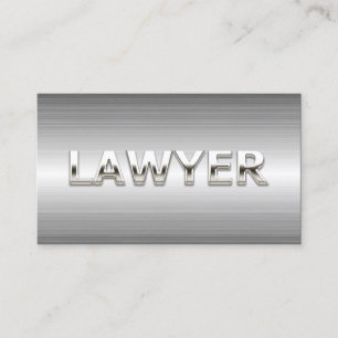 Professional Steel Metal Lawyer Business Card
