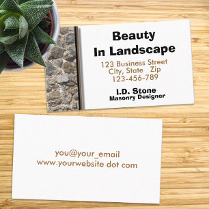 Professional Stonemason Natural Wall Photograph  Business Card