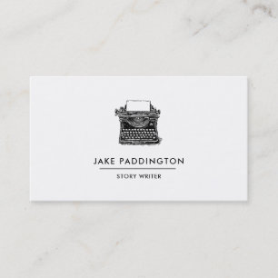 Professional Story Writer   Vintage Typewriter  Business Card