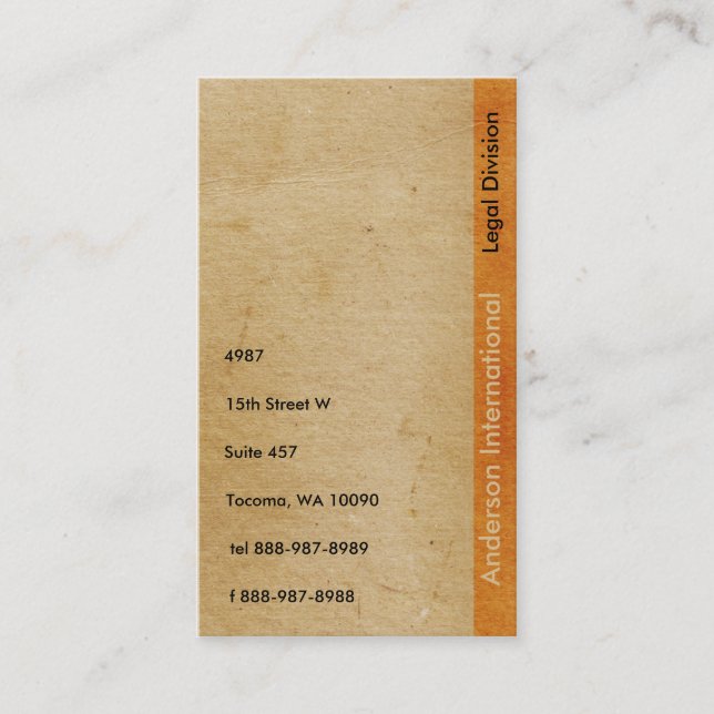 Professional Stripe Paper Business Card (Front)