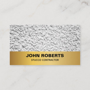 Professional Stucco Plastering Service Business Card