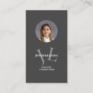 Professional Stylish Modern Grey Business Card