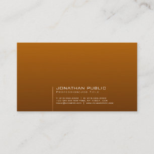 Professional Stylish Red Brown Modern Plain Business Card