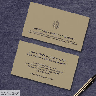 Professional Stylish Scales of Justice Business Card