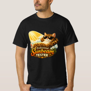 Professional Sunbeam Tester Funny Orange Cat T-Shi T-Shirt