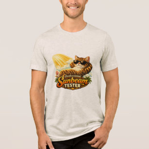 Professional Sunbeam Tester Relaxed Cat Tri-Blend Shirt