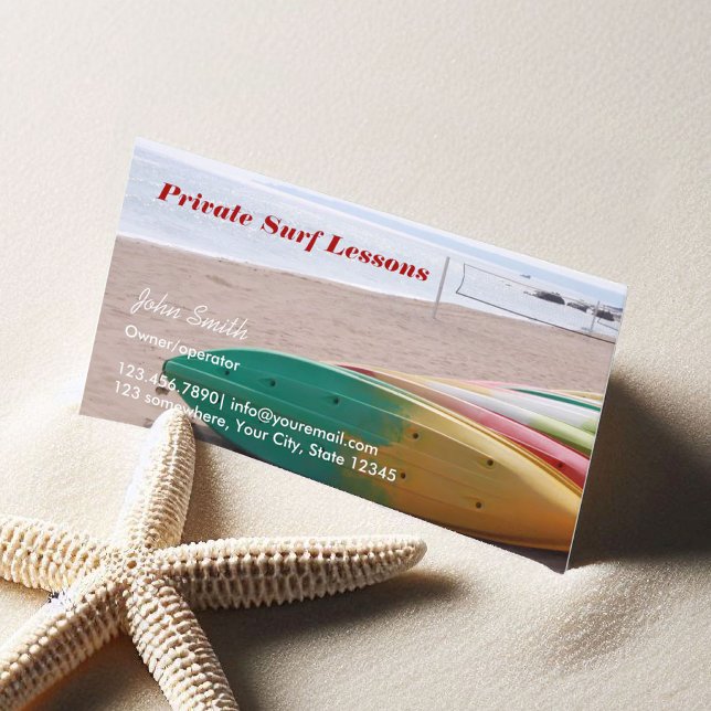 Professional Surfing Business Cards (Creator Uploaded)