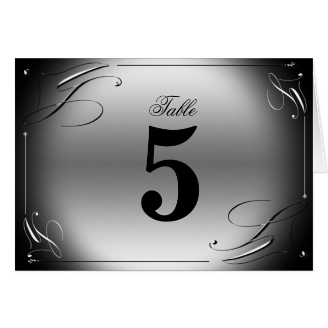 Professional Table Number Card (Front Horizontal)