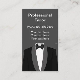 Professional Tailor And Seamstress Business Card