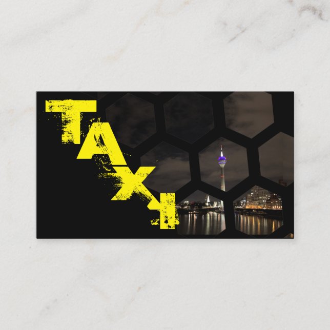 Professional taxi driver cabdriver transporter business card (Front)