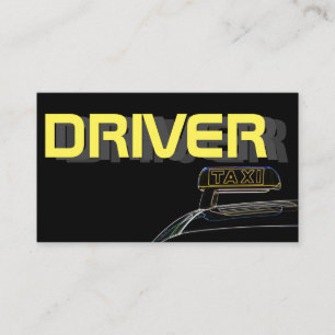 Professional taxi driver cabdriver transporter business card