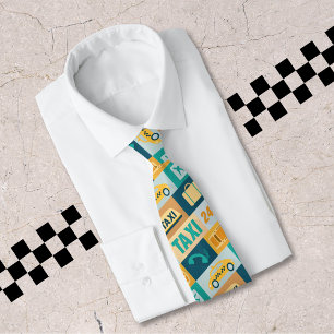 Professional Taxi Driver Iconic Designed Tie