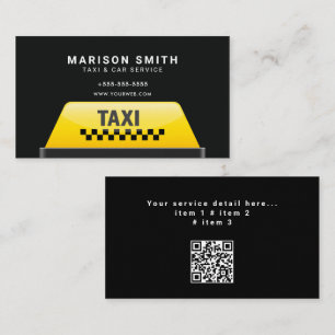 Professional Taxi Service Business Card
