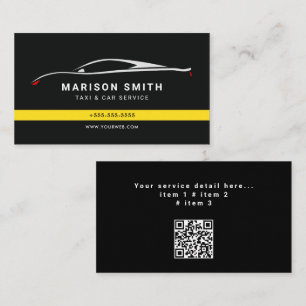 Professional Taxi Service Business Card