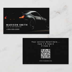 Professional Taxi Service Business Card