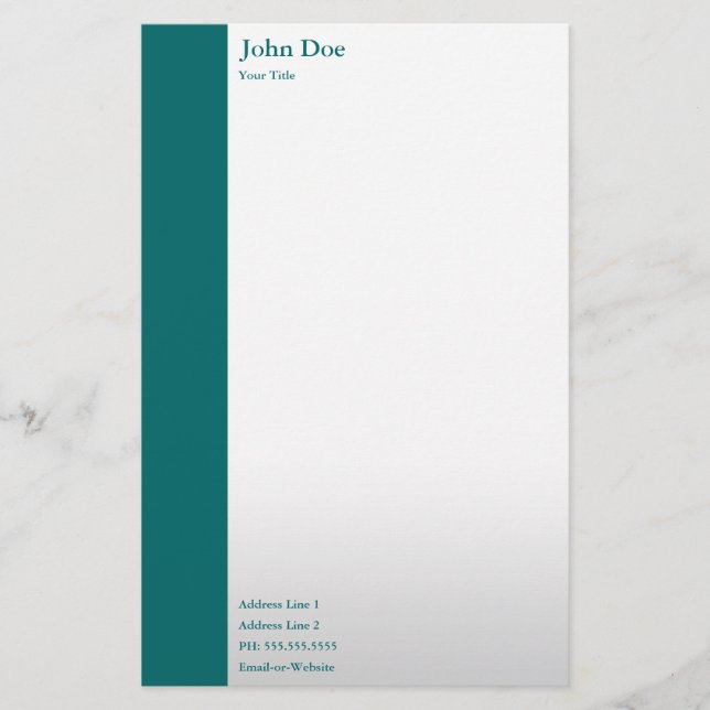 professional teals stationery (Front)