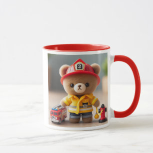 Professional teddy bear firefighter. mug