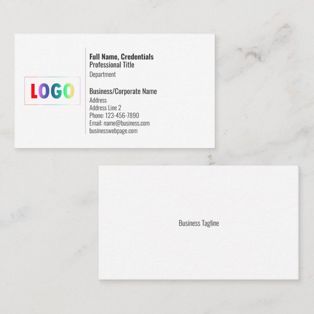 Professional Template Custom Logo Business Card (Front/Back)