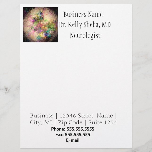 Professional Template Image & Text Letterhead (Front)