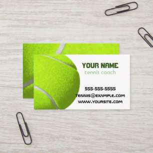 professional tennis coach Business Card