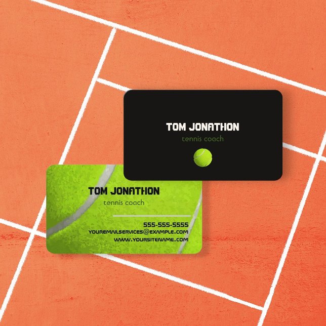 professional tennis coach Business Card (Creator Uploaded)