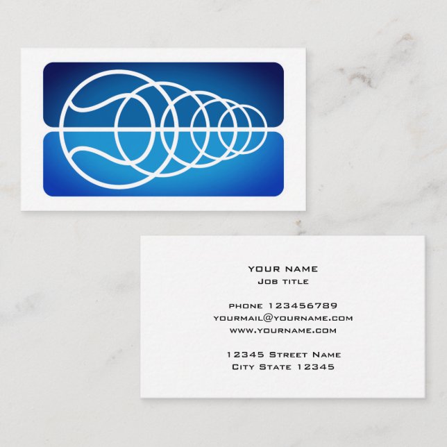 Professional tennis coach business card template (Front/Back)