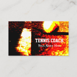 Professional Tennis Trainer business card template