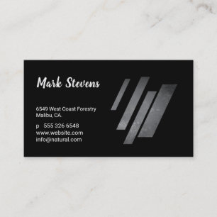 Professional Text and Image (Slate Grunge) Business Card