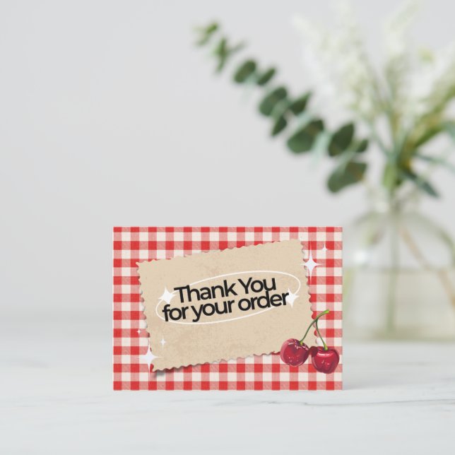 Professional Thank You Card for Orders (Standing Front)