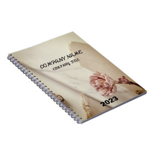Professional Touch Name Customise White Marble Notebook