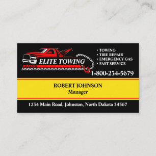 Professional Tow Truck Service Business Card