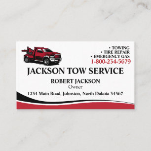 Professional Tow Truck Service Business Card
